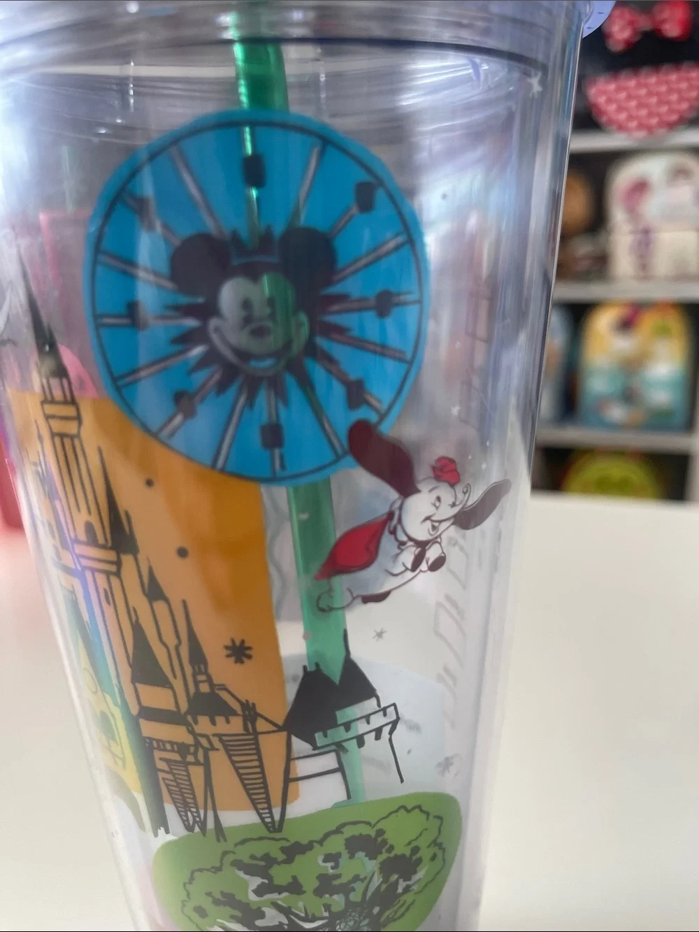 Disney world Multicolor Parks Icon Travel Tumbler with Straw
